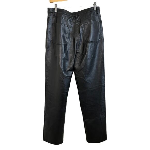 Aritzia Wilfred High-waisted Vegan Leather Pants in Black size 10‎ #FVL6940-11 - Picture 5 of 5